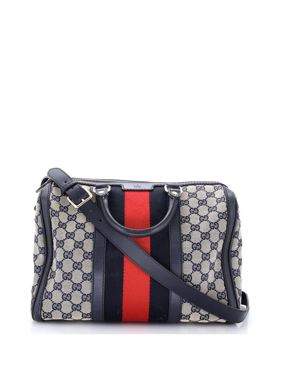 Gucci Vintage Web Boston Bag Gg Canvas #270429G10B